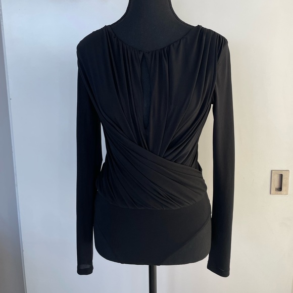 AQ/AQ Black Bodysuit Sz XS/ UK 6 - Picture 2 of 5